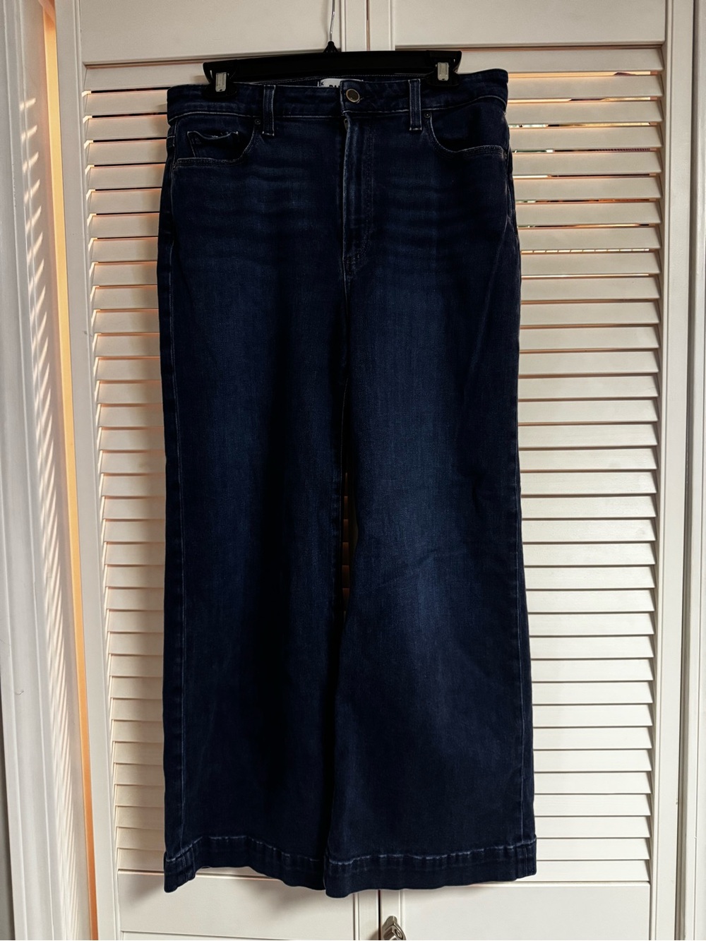 PAIGE Anessa High Rise Wide-Leg Dark Indigo Jeans